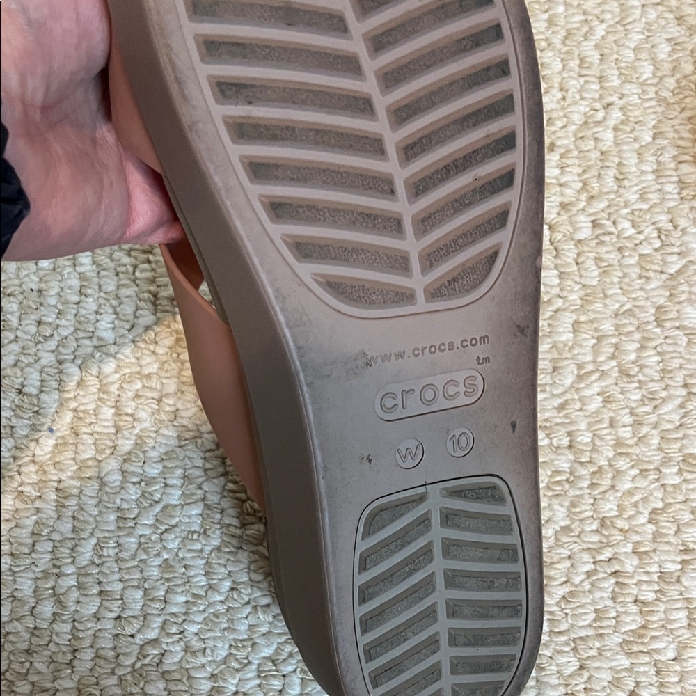CROCS Women's Sandals in Pink and Gray - Picture 2 of 4